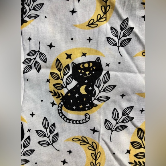 NWT ModCloth Collared Tank Top, Cat & Moon Pattern, Size Medium - Picture 3 of 8